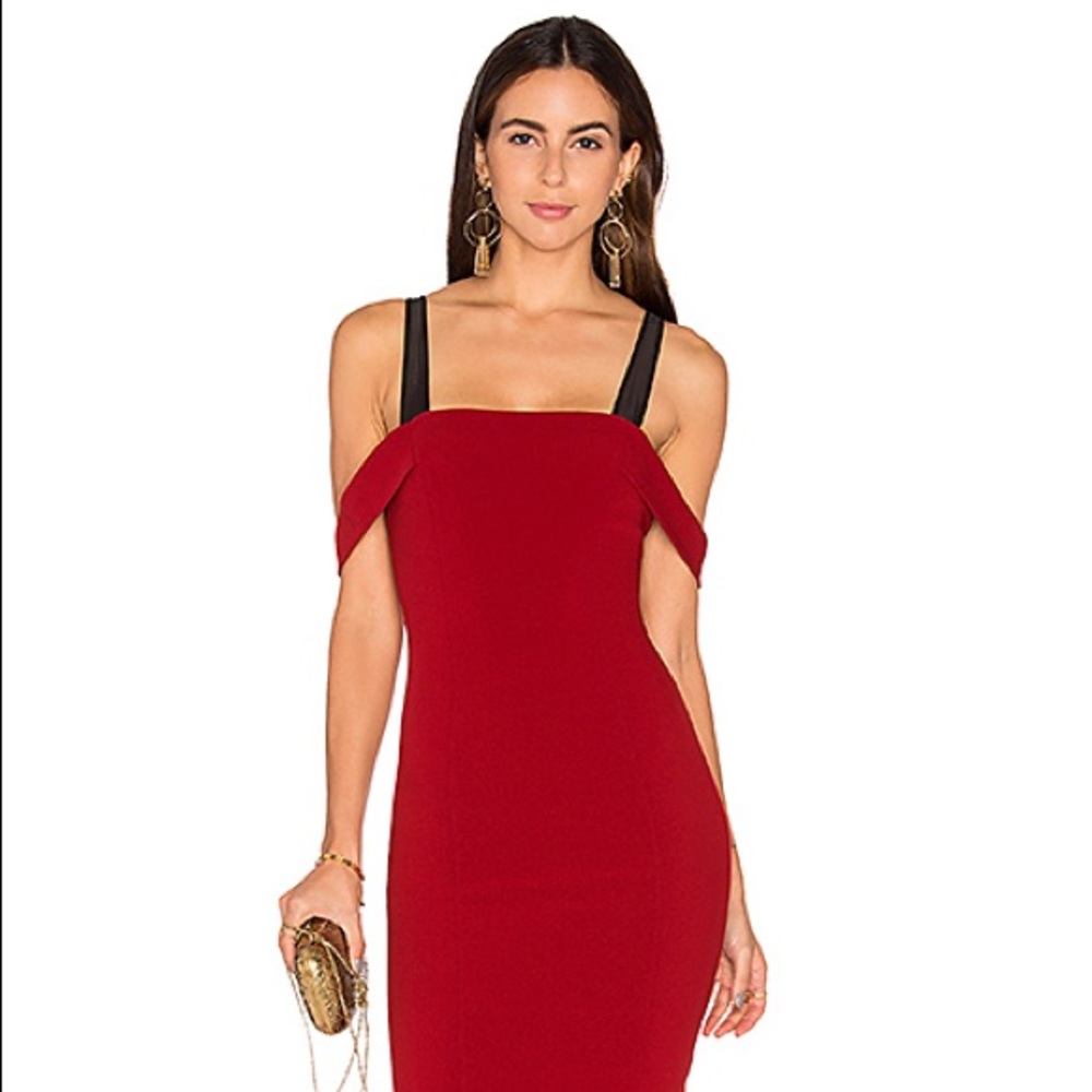 Cinq a Sept Nova Dress in Rust & Black (size 4)